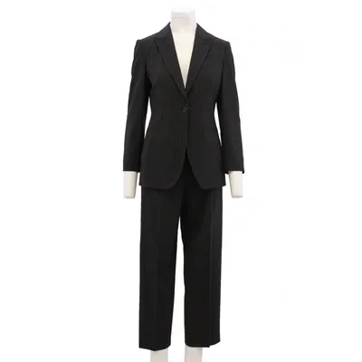 Pre-owned Giorgio Armani Black Wool Trousers