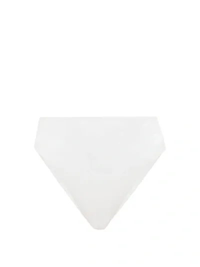 Jade Swim Incline High-waisted Bikini Bottoms In White