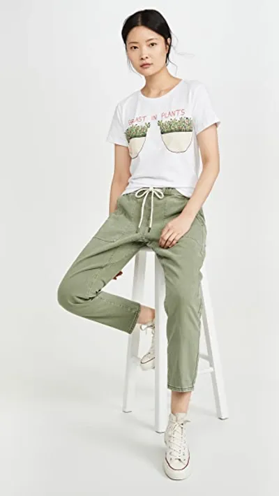 One Teaspoon Shabbies Drawstring Boyfriend Jeans In Khaki