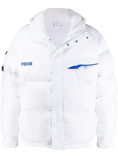 Puma X Ader Error Logo Puffer Jacket In White