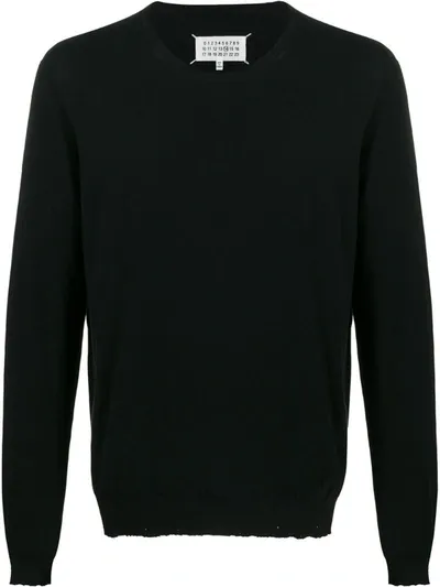 Maison Margiela Raw Hem Jumper In Black