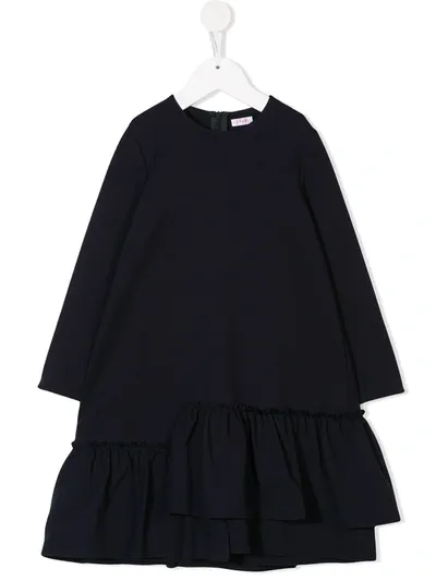 Il Gufo Kids' Loose Fitted Frilled Dress In Blue