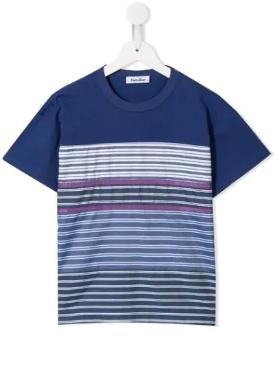 Familiar Kids' Striped T-shirt In Blue