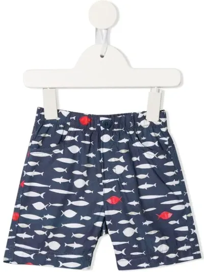 Il Gufo Babies' Elasticated Shorts In Blue