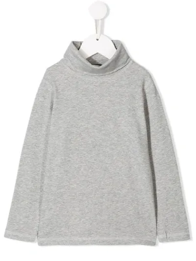 Il Gufo Kids' Roll Neck Sweatshirt In Grey