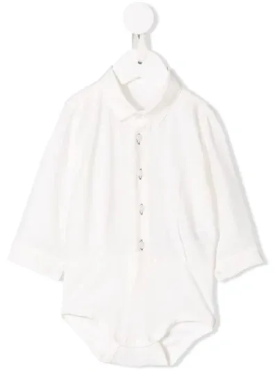 Il Gufo Babies' Polo Romper In White