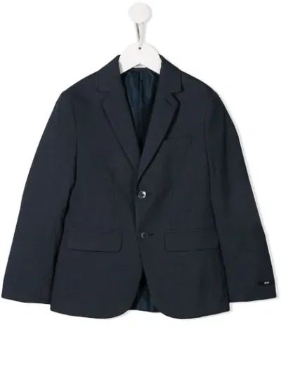 Hugo Boss Kids' Single Breasted Blazer In Blue