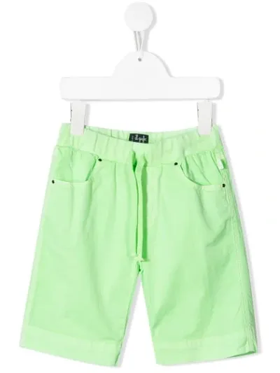 Il Gufo Kids' Drawstring Track Shorts In Green