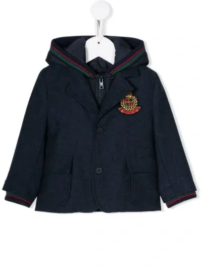 Lapin House Babies' Front Patch Jacket In Blue