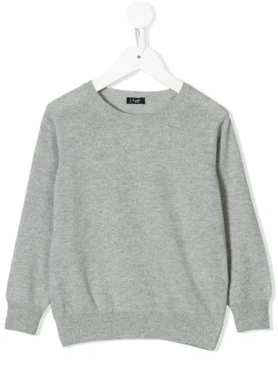 Il Gufo Kids' Round Neck Sweatshirt In Grey