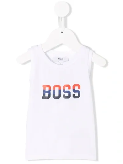 Hugo Boss Babies' Logo Printed Vest In White