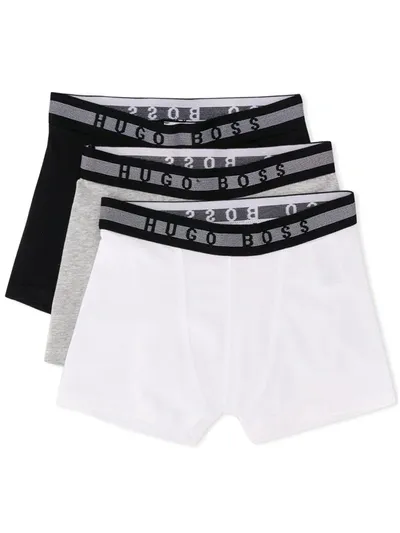 Hugo Boss Kids' Set Of 3 Boxers In White