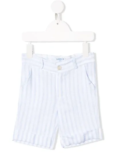 Siola Babies' Striped Shorts In Blue