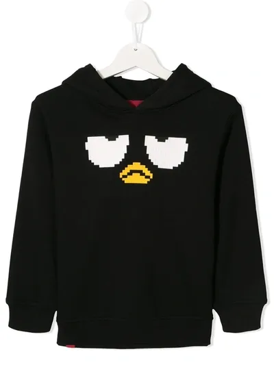 Mostly Heard Rarely Seen 8-bit Kids' Tiny Sluggish Eyes Hoodie In Black