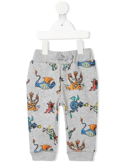 Stella Mccartney Babies' Dragon-print Track Trousers In Grey