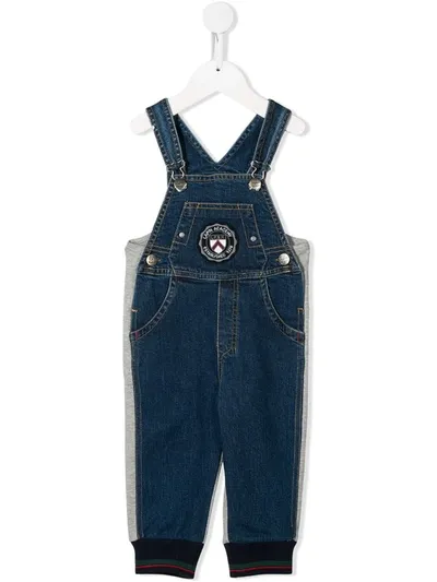 Lapin House Babies' Denim And Jersey Dungarees In Blue