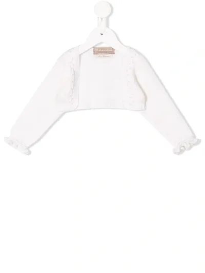 La Stupenderia Babies' Ruffle Trim Bolero In White