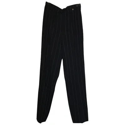 Pre-owned Bogner Wool Trousers In Navy