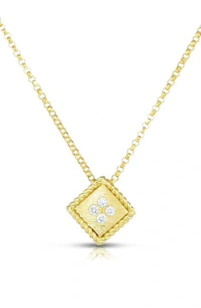 Roberto Coin 18k Yellow Gold Palazzo Ducale Diamond Pendant Necklace, 18