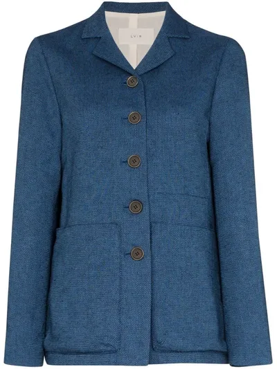 Lvir Oversized Pocket Blazer In Blue