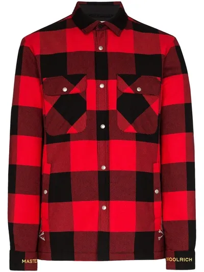 Woolrich X Mastermind Japan Buffalo Checked Jacket In Red