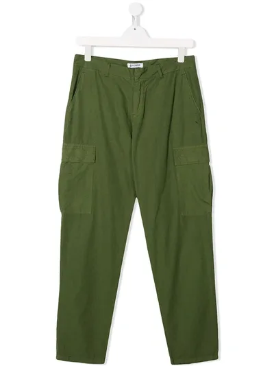 Dondup Kids' Cargo Trousers In Green