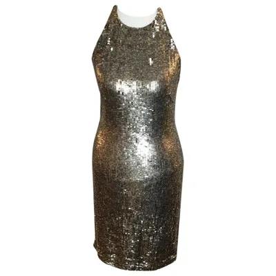 Pre-owned Alice And Olivia Mini Dress In Gold