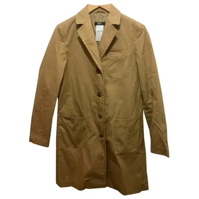 Pre-owned Hugo Boss Coat In Camel