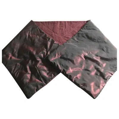 Pre-owned Celine Silk Stole In Burgundy