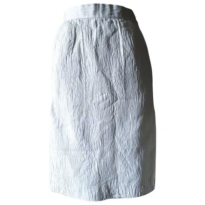 Pre-owned Saint Laurent Mid-length Skirt In White