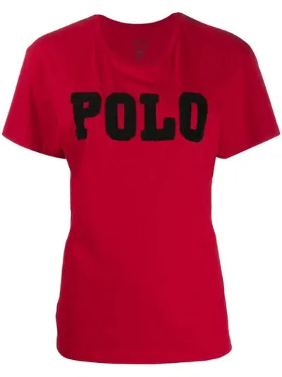 Polo Ralph Lauren Beaded Logo T-shirt In Red