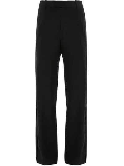 Jw Anderson Wide Leg Tuxedo Trousers In Black