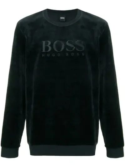 Hugo Boss Boss Black Velour Logo Sweatshirt