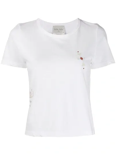 Forte Forte My T Shirt Embroidered-motif T-shirt In White