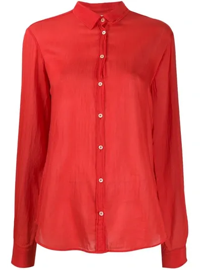 Forte Forte My Shirt Fiamma Crinkle Shirt In Red