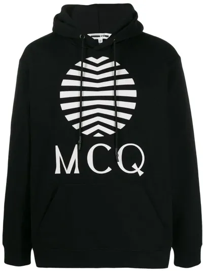 Mcq By Alexander Mcqueen Logo-print Hooded Sweatshirt In Black