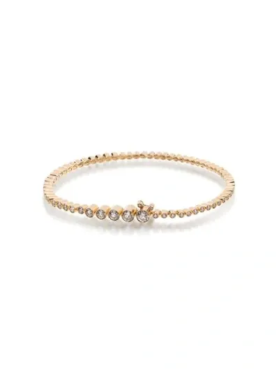 Sophie Bille Brahe 18kt Gold Diamond Tennis Bracelet In Metallic