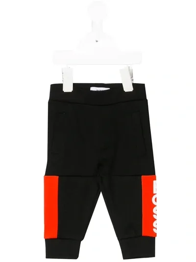 Hugo Boss Kids' Color-block Track Pants In Black