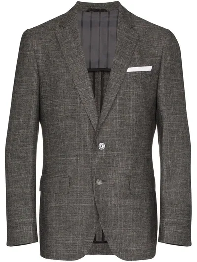 Hugo Boss Hartley Single-breasted Blazer In Grey