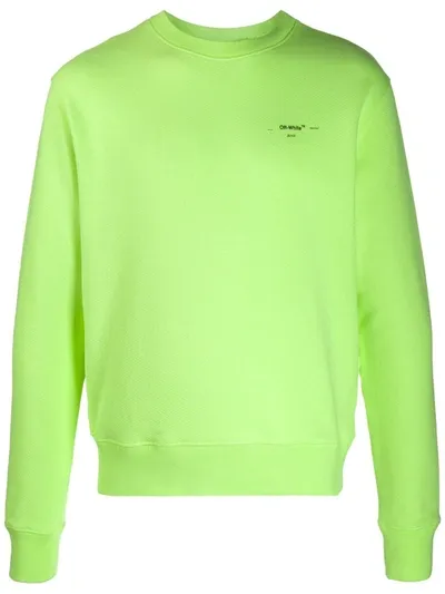 Off-white Diagonal Arrows Sweatshirt In Green