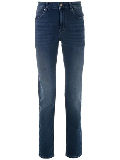 Hugo Stonewashed Bootcut Jeans In Blue