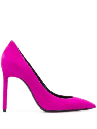 Saint Laurent Zoe 105mm Pumps In Purple