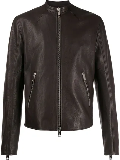 Mcm Slim-fit Biker Jacket In Black