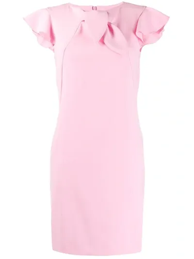 Moschino Ruffled Sleeve Dress In Pink