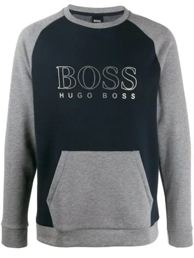 Hugo Boss Boss Bodywear Contemporary Loungewear Sweatshirt In Navy Colour: In Blue