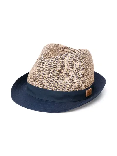 Hugo Boss Kids' Two-tone Logo Hat In Blue