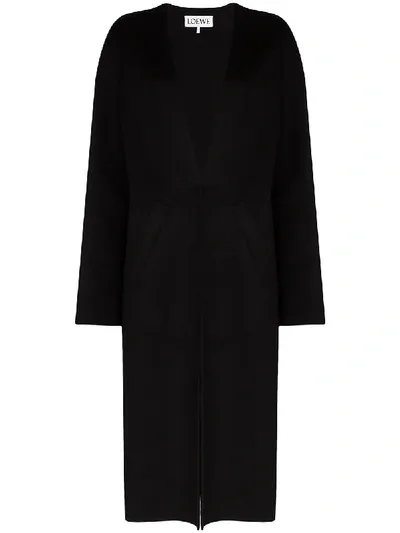 Loewe Black Wool And Cashmere-blend Coat