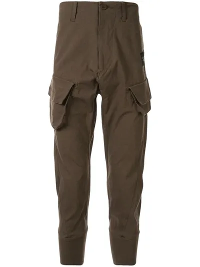 Julius High-rise Tapered Trousers In Green