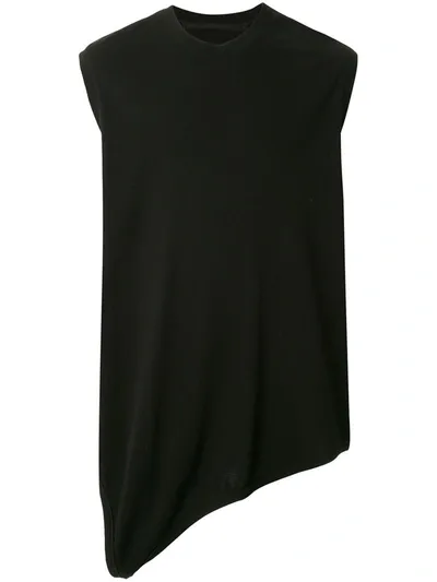 Julius Asymmetric Sleeveless Top In Black