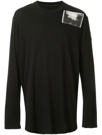 Julius Graphic Print Long-sleeve Top In Black